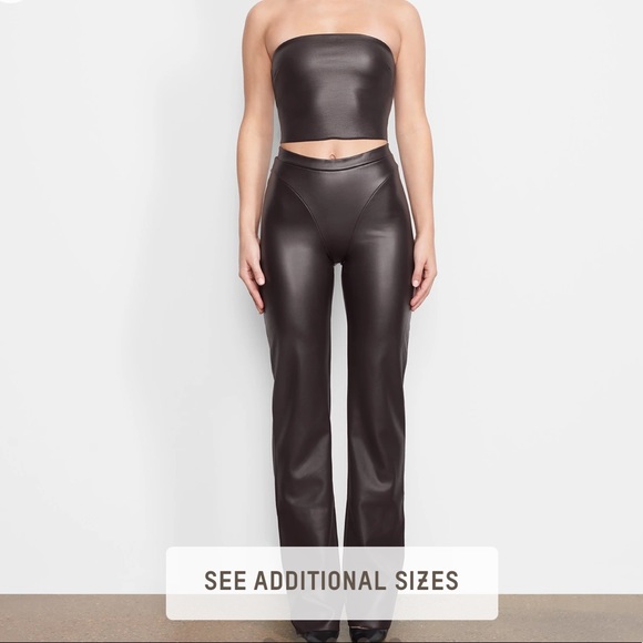 SKIMS Pants - Skims faux leather boot cut pant